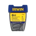 Irwin Square #2 X 1 in. L Insert Bit Steel 20 pc IWAF121SQ220D